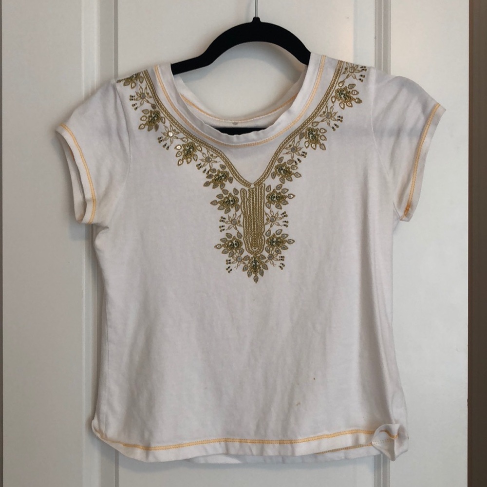 White and Gold Tee Shirt